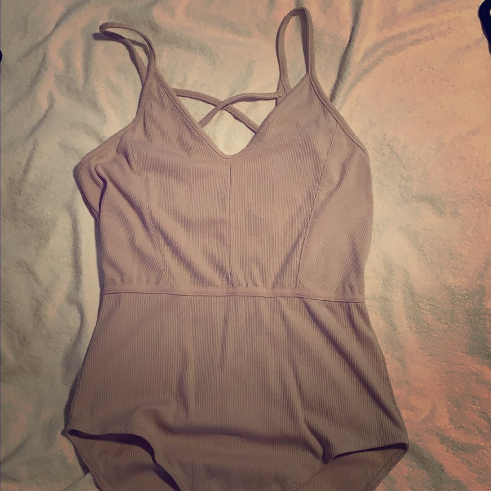 Cynthia Rowley nude pink bodysuit